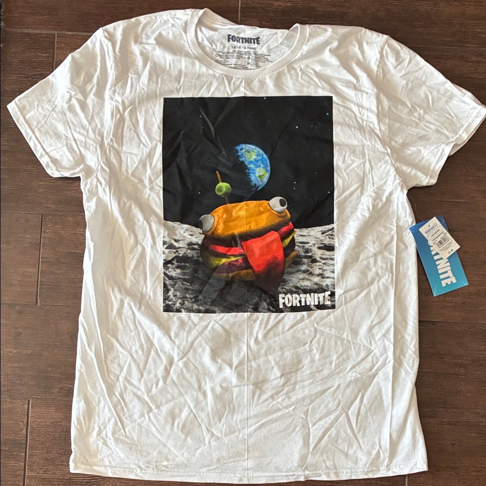 NWT Fortnite White Graphic T-Shirt.